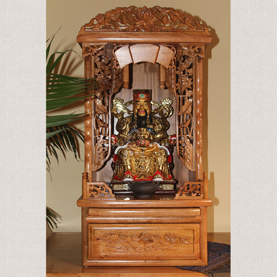 厂家直销 18寸风水花带抽吊柜 佛龛神龛 佛龛吊柜 佛龛台龛