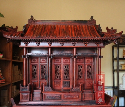 佛龛老挝红酸枝木屋顶带门佛龛 神楼 精品高端佛龛 佛柜 实木佛龛
