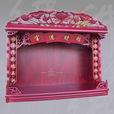 佛龛 法器 供品 宗教用品 古董 邮币字画收藏宽招财花对吊柜台龛