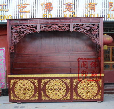 新款！大型佛堂神龛佛龛 家庭佛堂 寺庙佛龛 设计定做 厂家定制