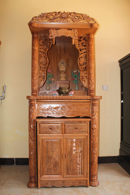 32寸荷花柱套柜佛龛