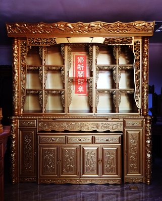 金色多层佛龛 藏式佛龛 